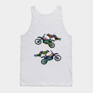 Motocross rider in the jump Tank Top